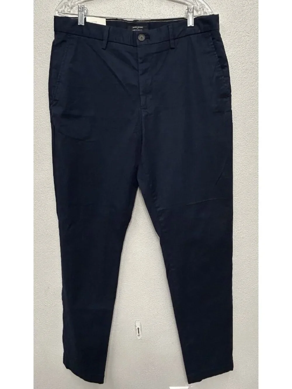 Banana Republic Lived-In Chino Athletic Fit Pants 33x34 Navy Blue (fits 34Wx33L)